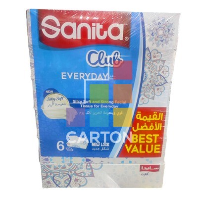 CLUB SANITA FACIAL TISSUE 3*6*76pcs